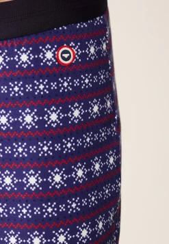 Le slip français Collection Cadeaux|Bas De Pyjamas<Bas de pyjama en coton-Manu Flocon Bleu