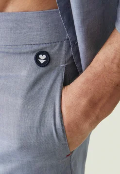 Le slip français Bas De Pyjamas|Bas De Pyjamas<Bas de pyjama en chambray-Tim Chambray Bleu