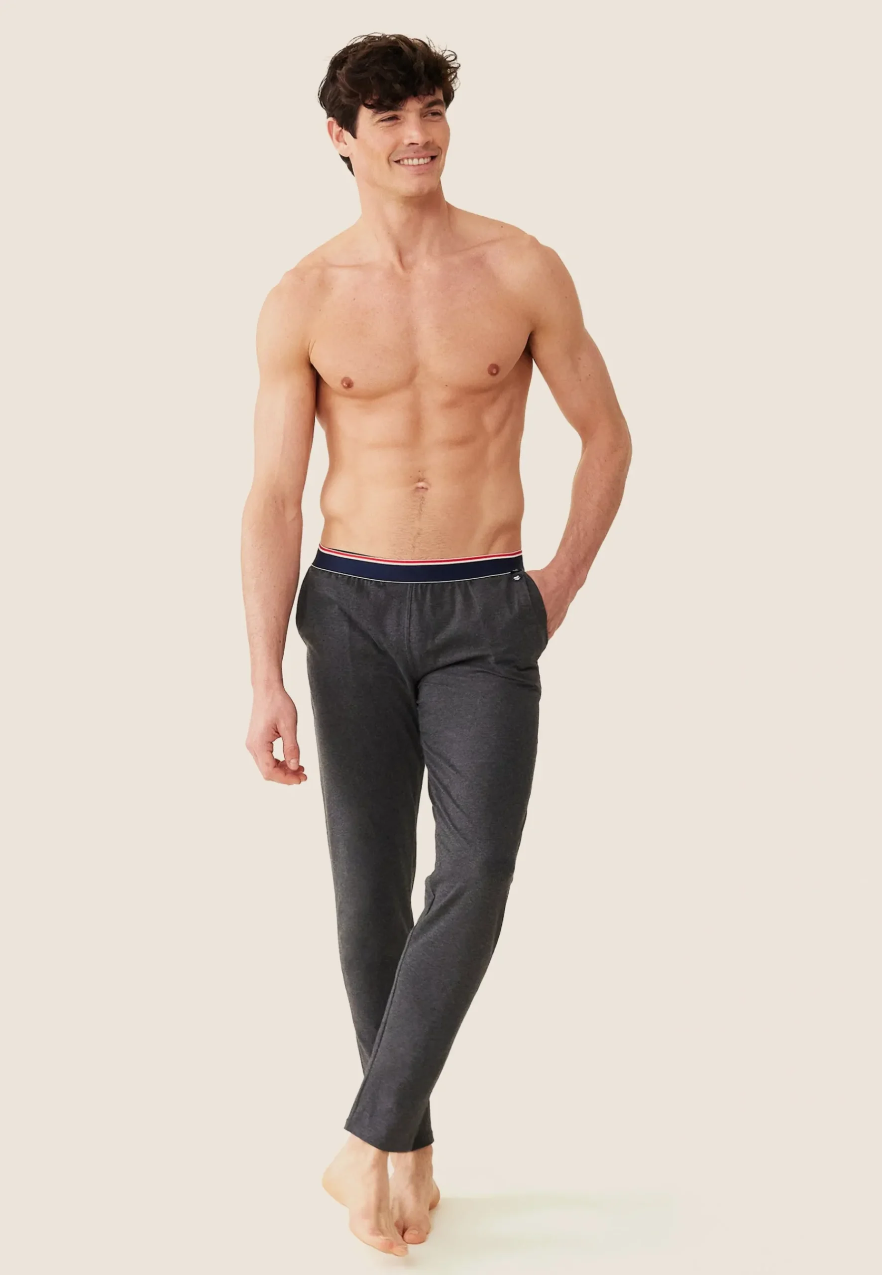 Le slip français Bas De Pyjamas|Bas De Pyjamas<Bas de pyjama en coton-Toudou Anthracite Gris