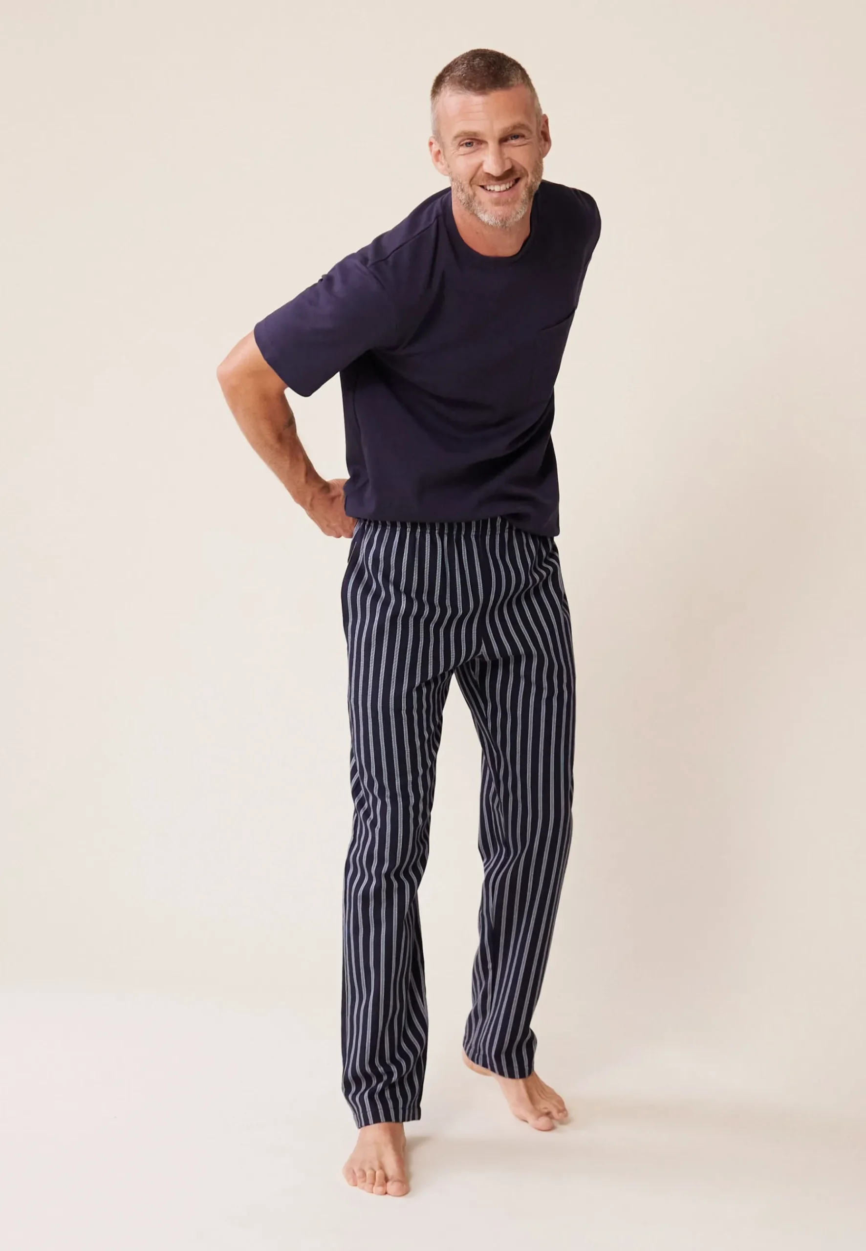 Le slip français Bas De Pyjamas|Bas De Pyjamas<Bas de pyjama en flanelle-Timothe pacifique Bleu