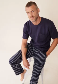 Le slip français Bas De Pyjamas|Bas De Pyjamas<Bas de pyjama en flanelle-Timothe pacifique Bleu