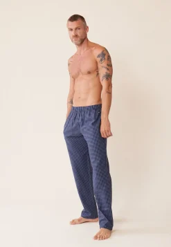 Le slip français Bas De Pyjamas|Bas De Pyjamas<Bas de pyjama en flanelle-Timothe Vichy gris Bleu