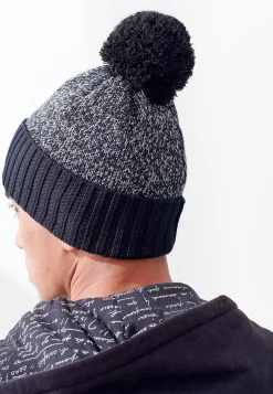 Le slip français Accessoires<Bonnet en mélange laine-Bonnet Mouline Noir Blanc