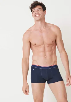 Le slip français Boxers|Boxers<Boxer court en coton brodé 2 Etoiles-Marius 2 Etoiles Bleu