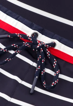 Le slip français Boxers De Bain<Boxer de bain en polyamide-Triton Marinière Marine Bleu