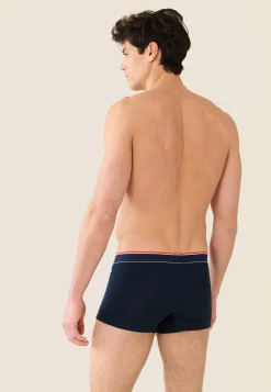 Le slip français Boxers|Boxers<Boxer en coton brodé-Marius Amour Bleu