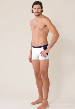 Le slip français Sous-Vêtements De Sports|Boxers<Boxer en coton-Marius /Bleu Marine XV de France Blanc