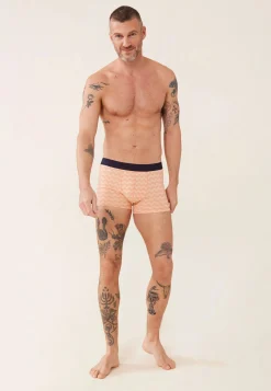 Le slip français Boxers|Boxers<Boxer en coton-Marius Chevron Zig Zag Tango Abricot Orange