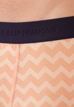 Le slip français Boxers|Boxers<Boxer en coton-Marius Chevron Zig Zag Tango Abricot Orange