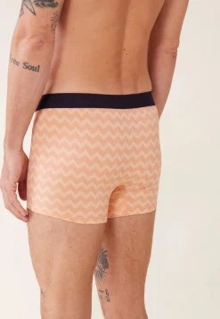 Le slip français Boxers|Boxers<Boxer en coton-Marius Chevron Zig Zag Tango Abricot Orange