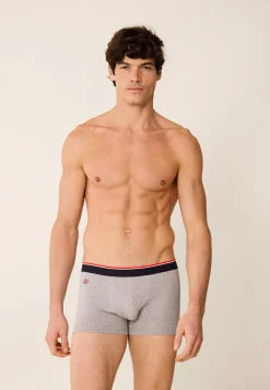 Le slip français Broderie 🪡|Boxers<Boxer en coton-Marius Chiné Gris