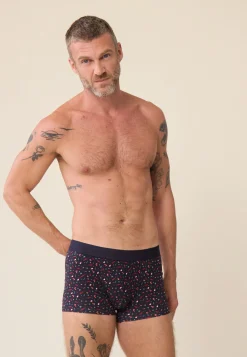 Le slip français Boxers|Boxers<Boxer en coton-Marius imprimé Jour J Bleu