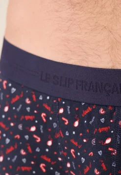 Le slip français Boxers|Boxers<Boxer en coton-Marius imprimé Jour J Bleu