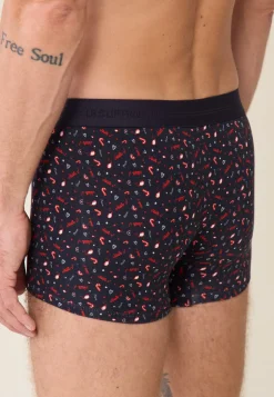 Le slip français Boxers|Boxers<Boxer en coton-Marius imprimé Jour J Bleu