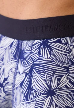 Le slip français Boxers|Boxers<Boxer en coton-Marius Imprimé Sylve Acier Bleu
