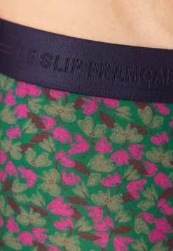 Le slip français Boxers|Boxers<Boxer en coton-Marius Imprimé Poppy Epicéa Betterave Vert