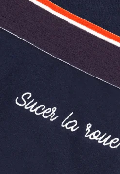 Le slip français Boxers|Boxers<Boxer en coton-Marius Marine Brodé 'Sucer la roue' Bleu