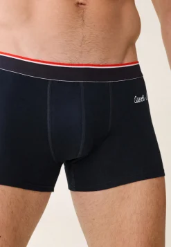 Le slip français Boxers|Boxers<Boxer en coton-Marius Marine Brodé 'Sucer la roue' Bleu