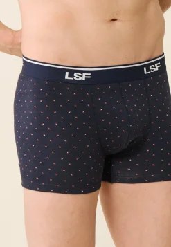 Le slip français Boxers|Boxers<Boxer en coton-Marius Petis pois marine Bleu