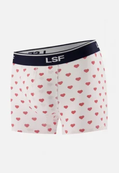 Le slip français Boxers|Boxers<Boxer en coton-Marius Petit Coeur Rouge Blanc