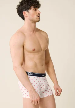 Le slip français Boxers|Boxers<Boxer en coton-Marius Petit Coeur Rouge Blanc