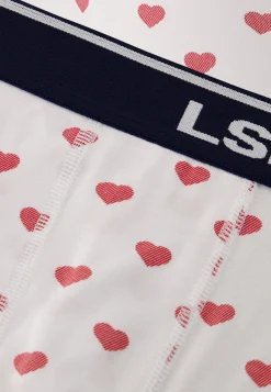 Le slip français Boxers|Boxers<Boxer en coton-Marius Petit Coeur Rouge Blanc
