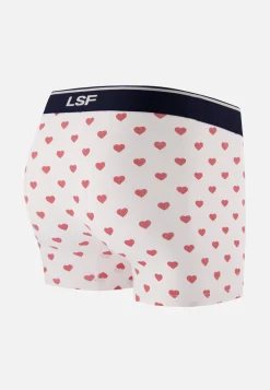 Le slip français Boxers|Boxers<Boxer en coton-Marius Petit Coeur Rouge Blanc