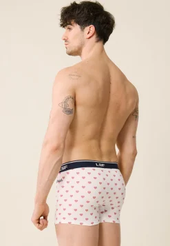 Le slip français Boxers|Boxers<Boxer en coton-Marius Petit Cœur Rouge Brodé Grimpeur Blanc