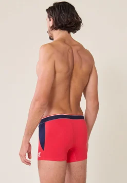 Le slip français Sous-Vêtements De Sports|Boxers<Boxer en coton-Marius /Bleu Marine XV de France Rouge