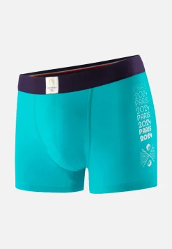 Le slip français Sous-Vêtements De Sports|Boxers<Boxer en coton-Marius Turquoise Natation Vert