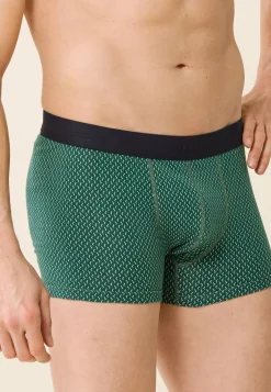 Le slip français Boxers|Boxers<Boxer en coton-Marius Zig Zag Sapin Vert