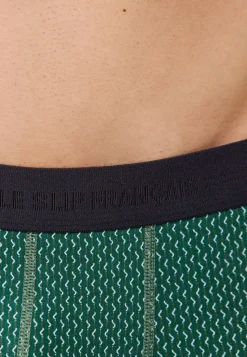 Le slip français Boxers|Boxers<Boxer en coton-Marius Zig Zag Sapin Vert