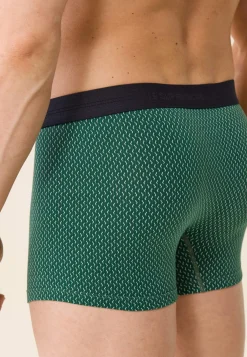Le slip français Boxers|Boxers<Boxer en coton-Marius Zig Zag Sapin Vert