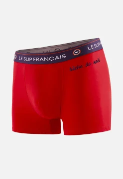 Le slip français Collection Cadeaux|Boxers<Boxer en coton-Redoutable Cerise Buche De Noel Rouge