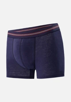 Le slip français Boxers|Boxers<Boxer en lin-Johnny Marine Bleu