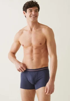 Le slip français Boxers|Boxers<Boxer en lin-Johnny Marine Bleu