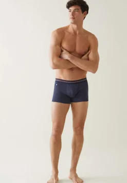 Le slip français Boxers|Boxers<Boxer en lin-Johnny Marine Bleu