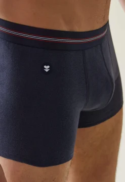 Le slip français Boxers|Boxers<Boxer en lin-Johnny Marine Bleu
