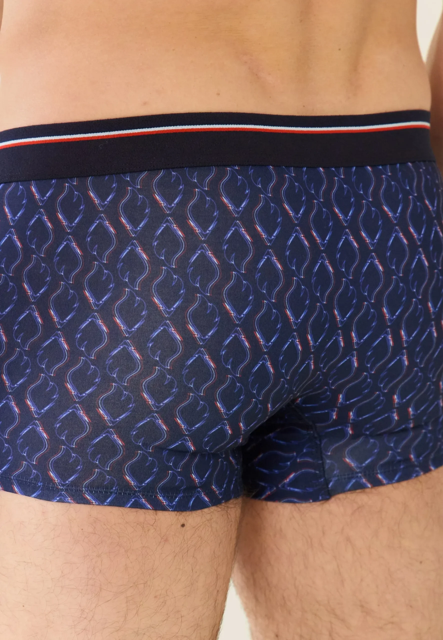 Le slip français Sous-Vêtements De Sports|Boxers<Boxer en polyester-Marius Coq Bleu Rouge Blanc