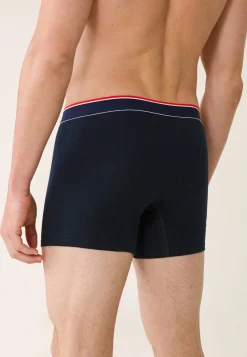 Le slip français Broderie 🪡|Boxers<Boxer long en coton-Michel Marine Bleu