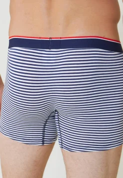 Le slip français Boxers|Boxers<Boxer long en coton-Michel Marinière Bleu
