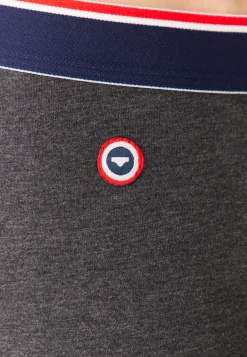 Le slip français Broderie 🪡|Boxers<Boxer long en coton-Michel Anthracite Gris