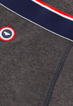 Le slip français Broderie 🪡|Boxers<Boxer long en coton-Michel Anthracite Gris