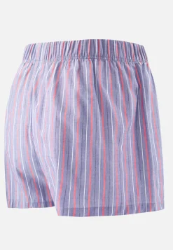 Le slip français Caleçons|Caleçons<Caleçon en coton-Jacques Rayures Tricolores Bleu