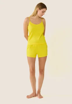 Le slip français Pyjamas<Caraco de pyjama en coton-Rox Soleil Jaune