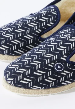 Le slip français Charentaises|Chaussons<Charentaises d'intérieur en laine-Charentaises Chevron Aztèque Bleu