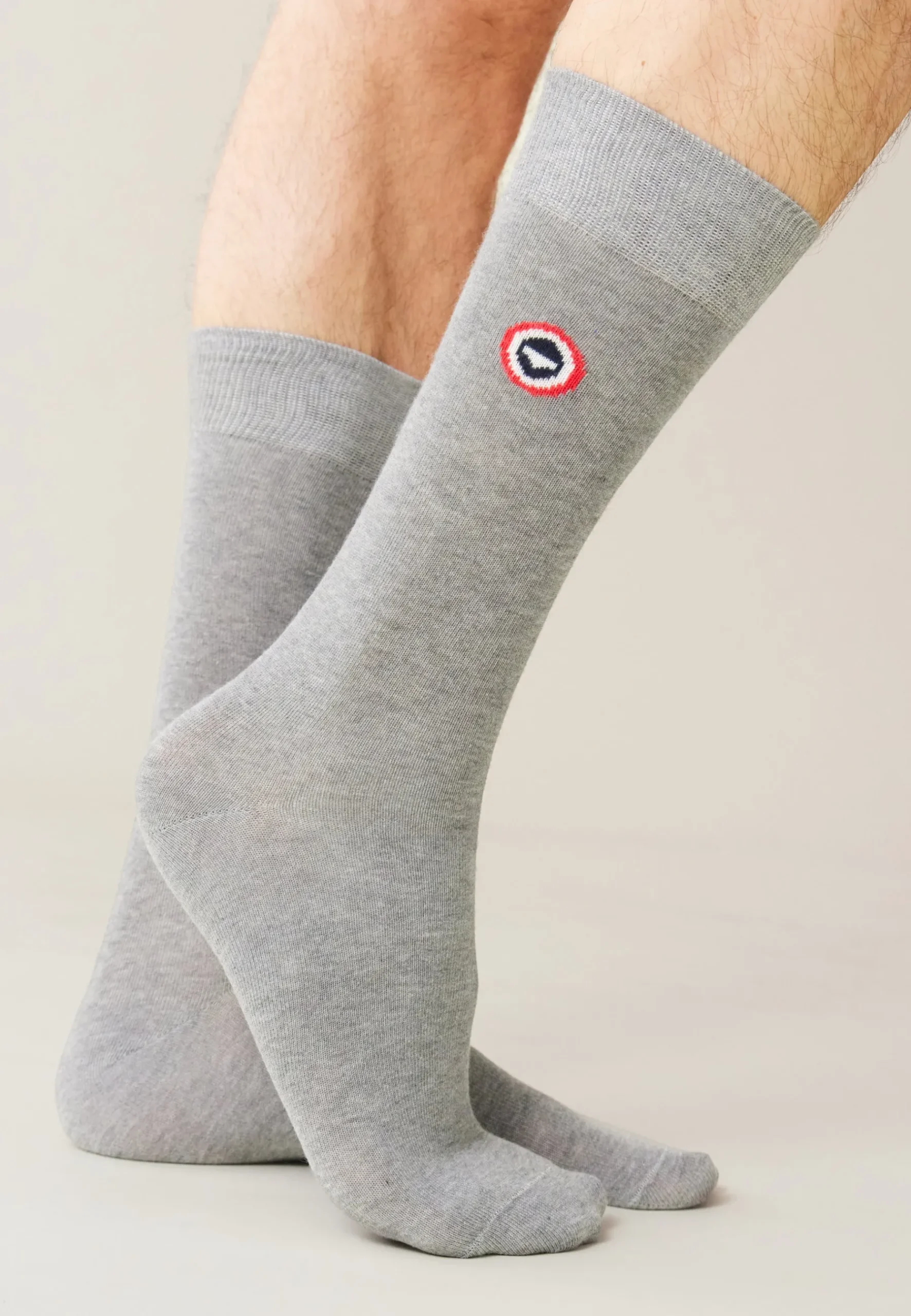 Le slip français Chaussettes En Coton|Chaussettes En Coton<Chaussettes mi-hautes en coton-Lucas Chiné Gris
