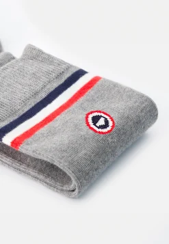 Le slip français Broderie 🪡<Chaussettes mi-hautes en coton-Lucas Drapeau Chiné Gris