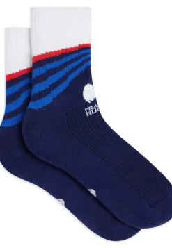 Le slip français Chaussettes De Sport|Chaussettes De Sport<Chaussettes mi-hautes en coton-Wilfried Marine XV de France Bleu