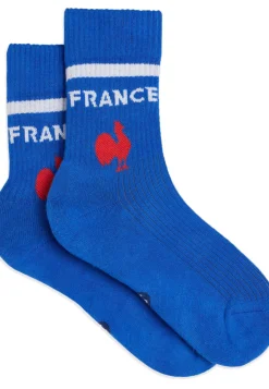 Le slip français Chaussettes De Sport|Chaussettes De Sport<Chaussettes mi-hautes en coton-Wilfried Indigo XV de France Bleu
